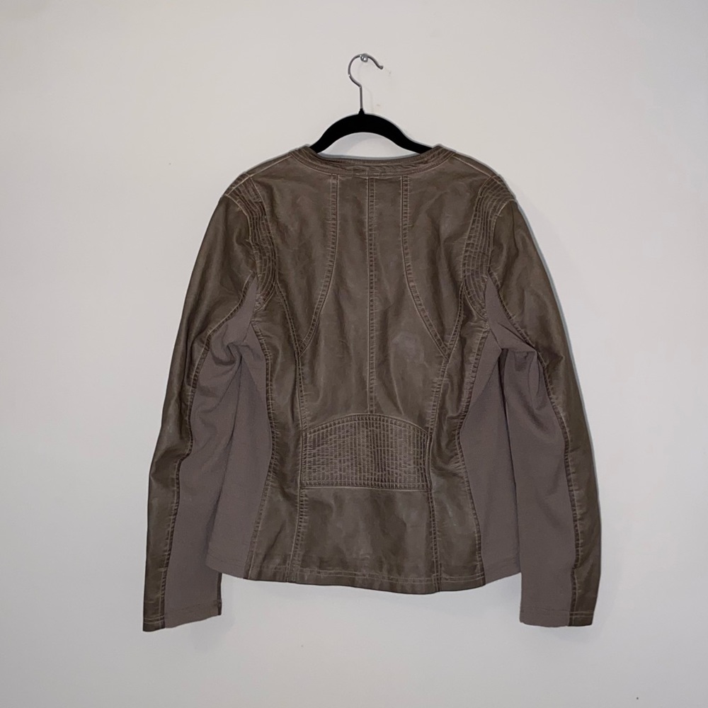 Tan Leather Jacket - Picture 4 of 4